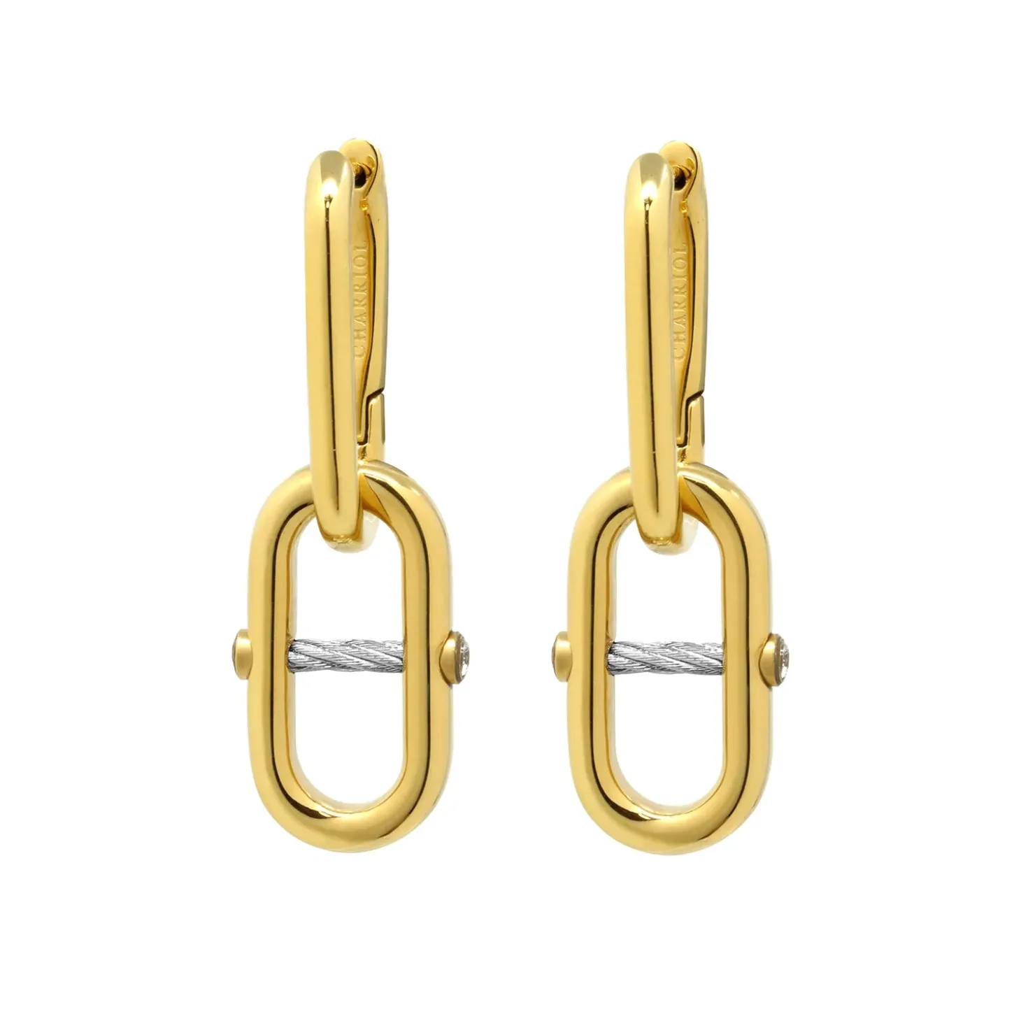 Charriol Earrings<St. Tropez® Mariner Link Earrings